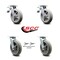 Service Caster 8 Inch Thermoplastic Rubber Caster Set with Roller Bearing 2 Brake 2 Swivel Lock SCC-TTL30S820-TPRRD-2-BSL-2 - alternate 6